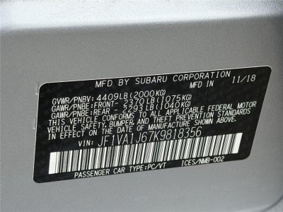 2019 Subaru WRX Limited