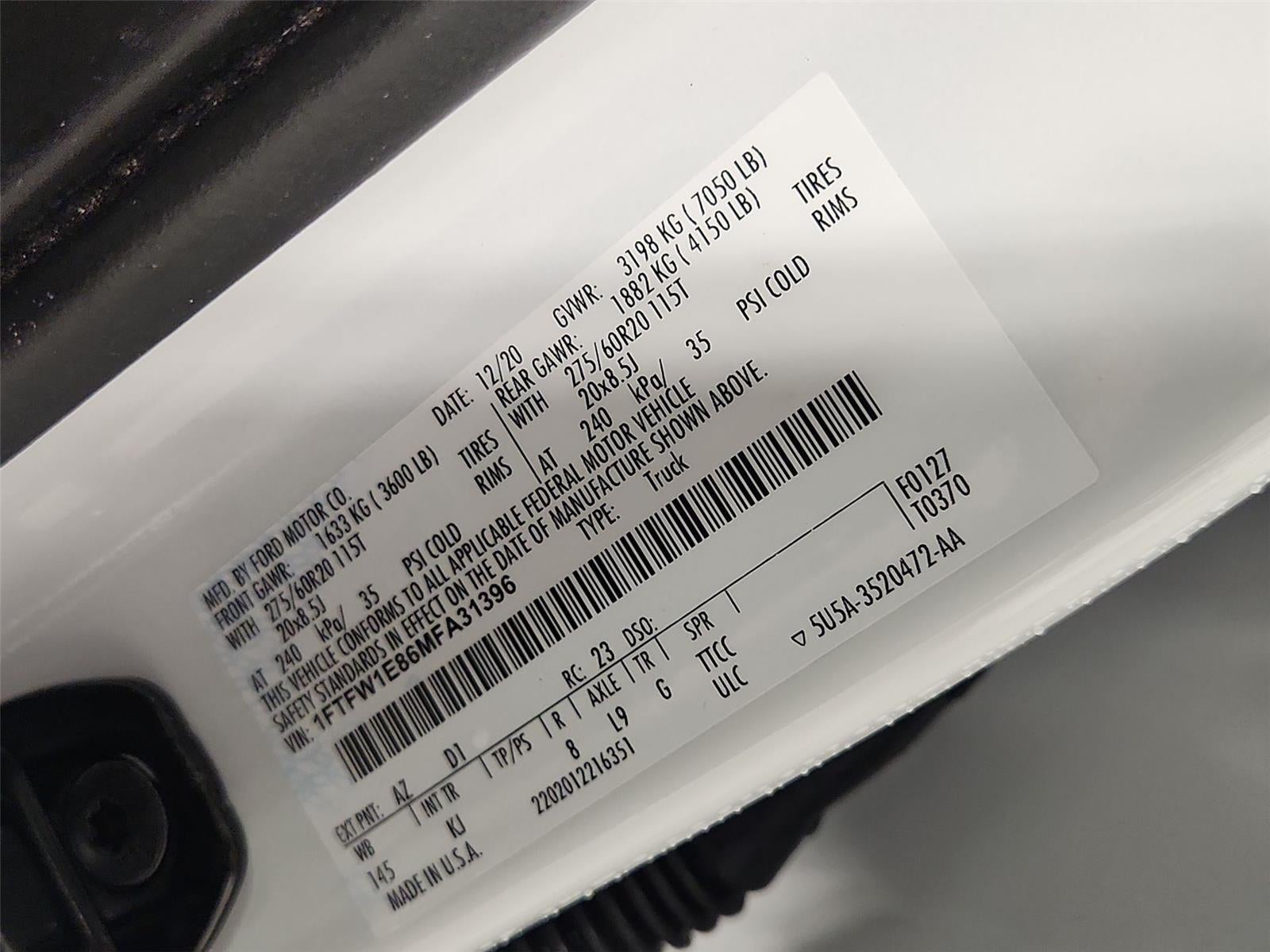2021 Ford F150 PU Base
