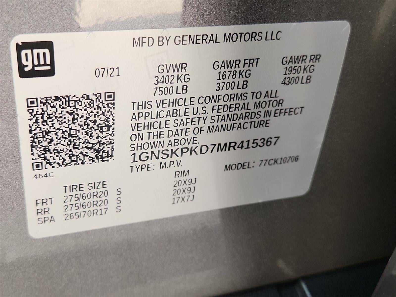 2021 Chevrolet Tahoe Z71