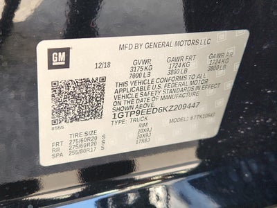 2019 GMC Sierra 1500 AT4