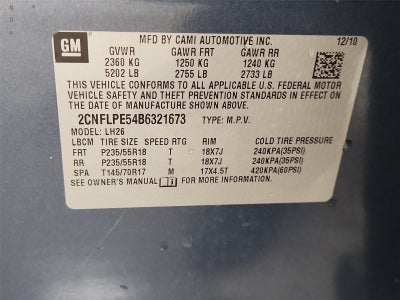 2011 Chevrolet Equinox LT w/2LT