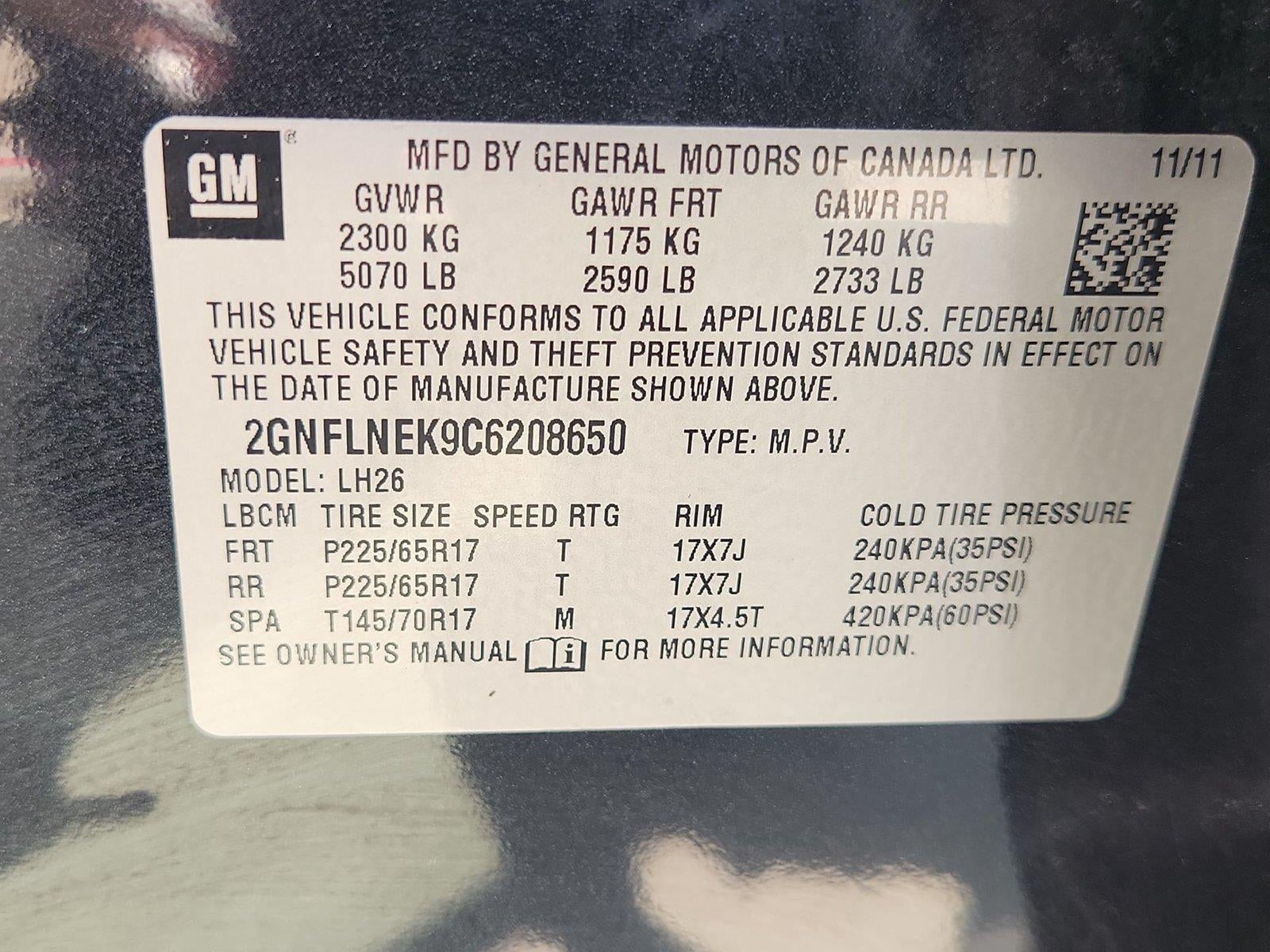 2012 Chevrolet Equinox LT w/2LT