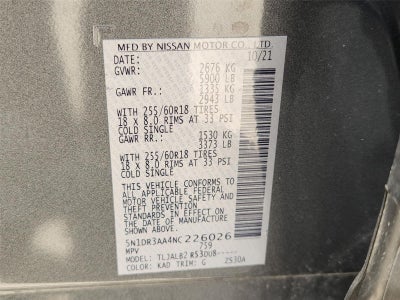 2022 Nissan Pathfinder S