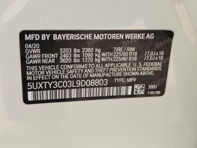 2020 BMW X3 sDrive30i