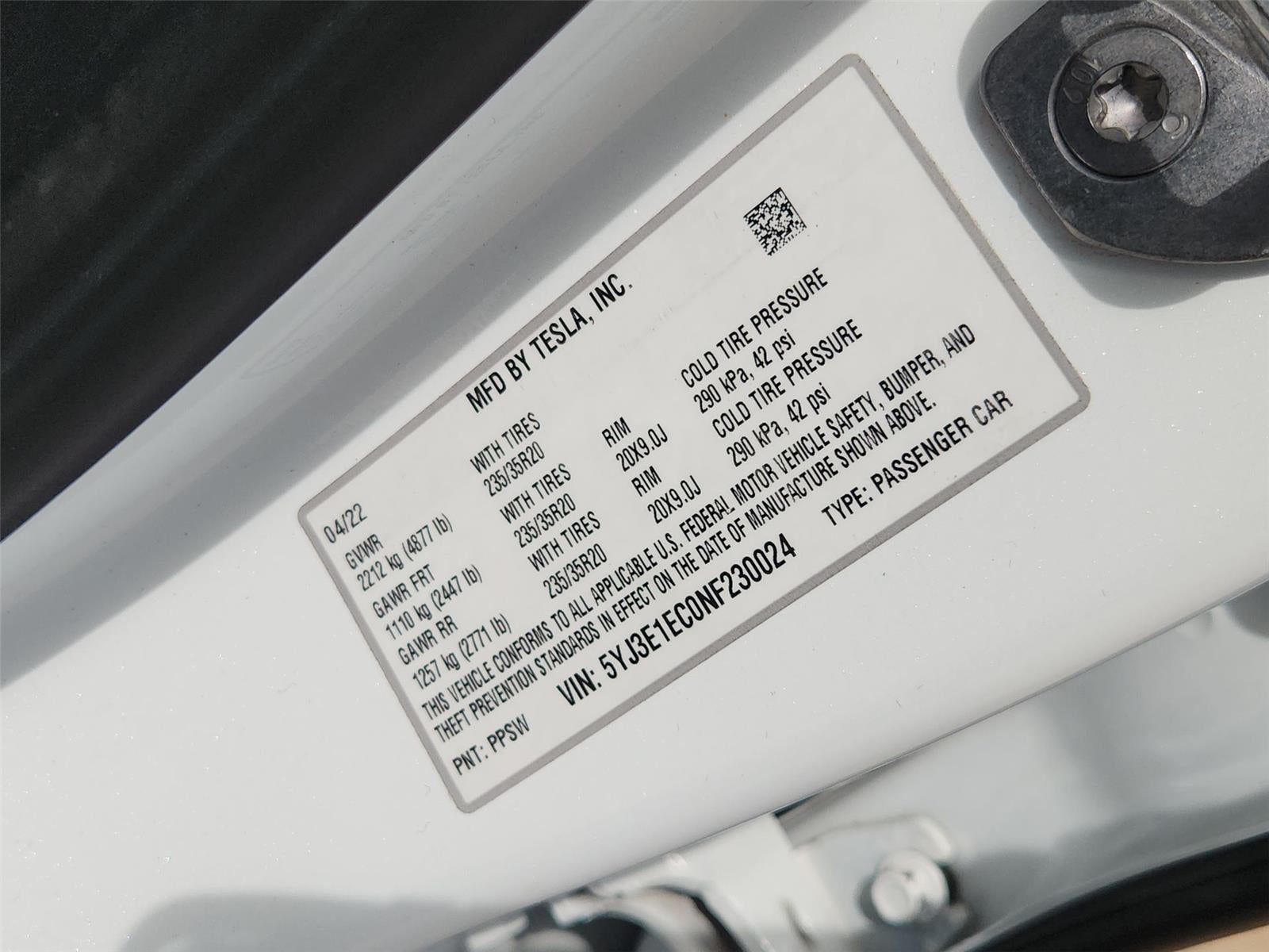 2022 Tesla Model 3 Performance
