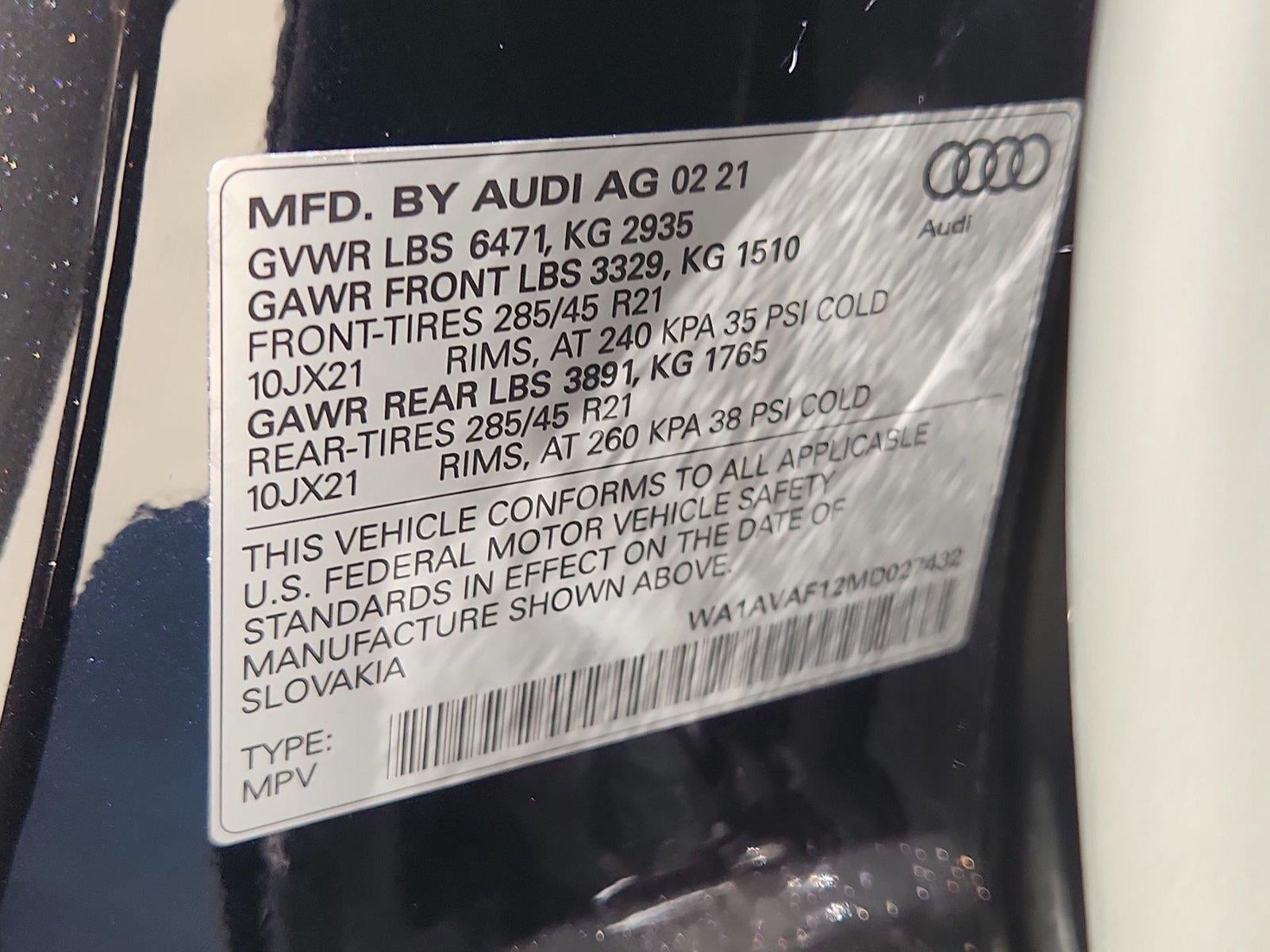 2021 Audi Q8 Premium