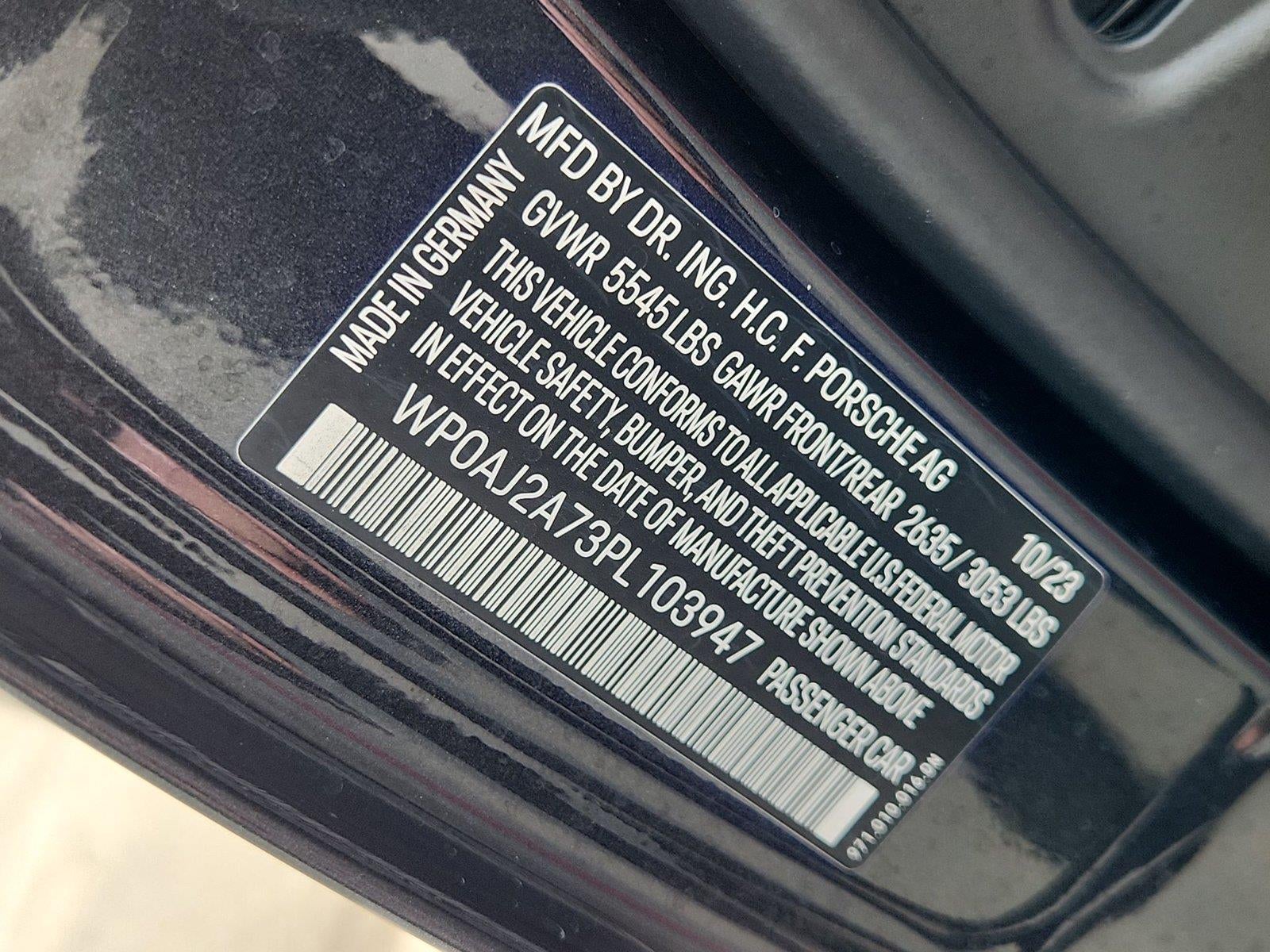2023 Porsche Panamera Platinum Edition