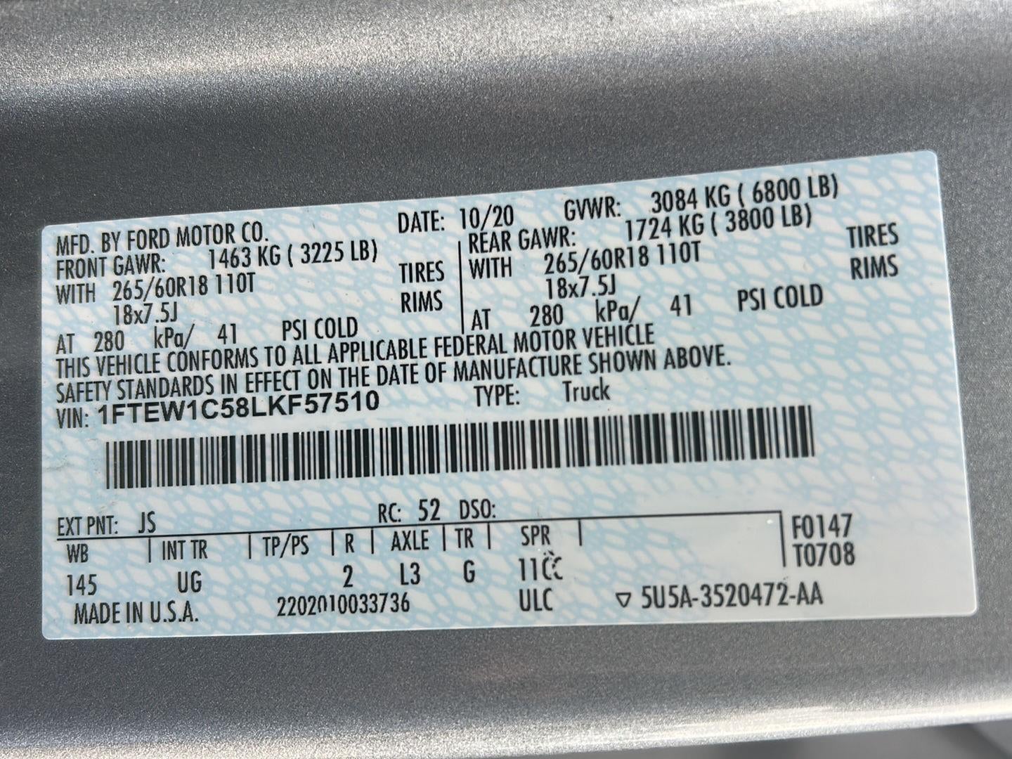 2020 Ford F-150 XLT