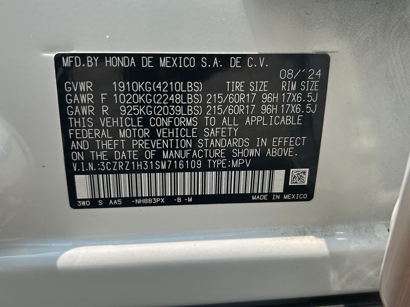 2025 Honda HR-V LX