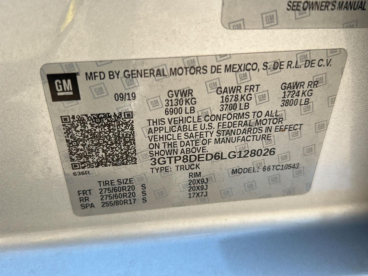 2020 GMC SIERRA 1500 SLT