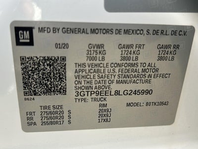 2020 GMC Sierra 1500 AT4