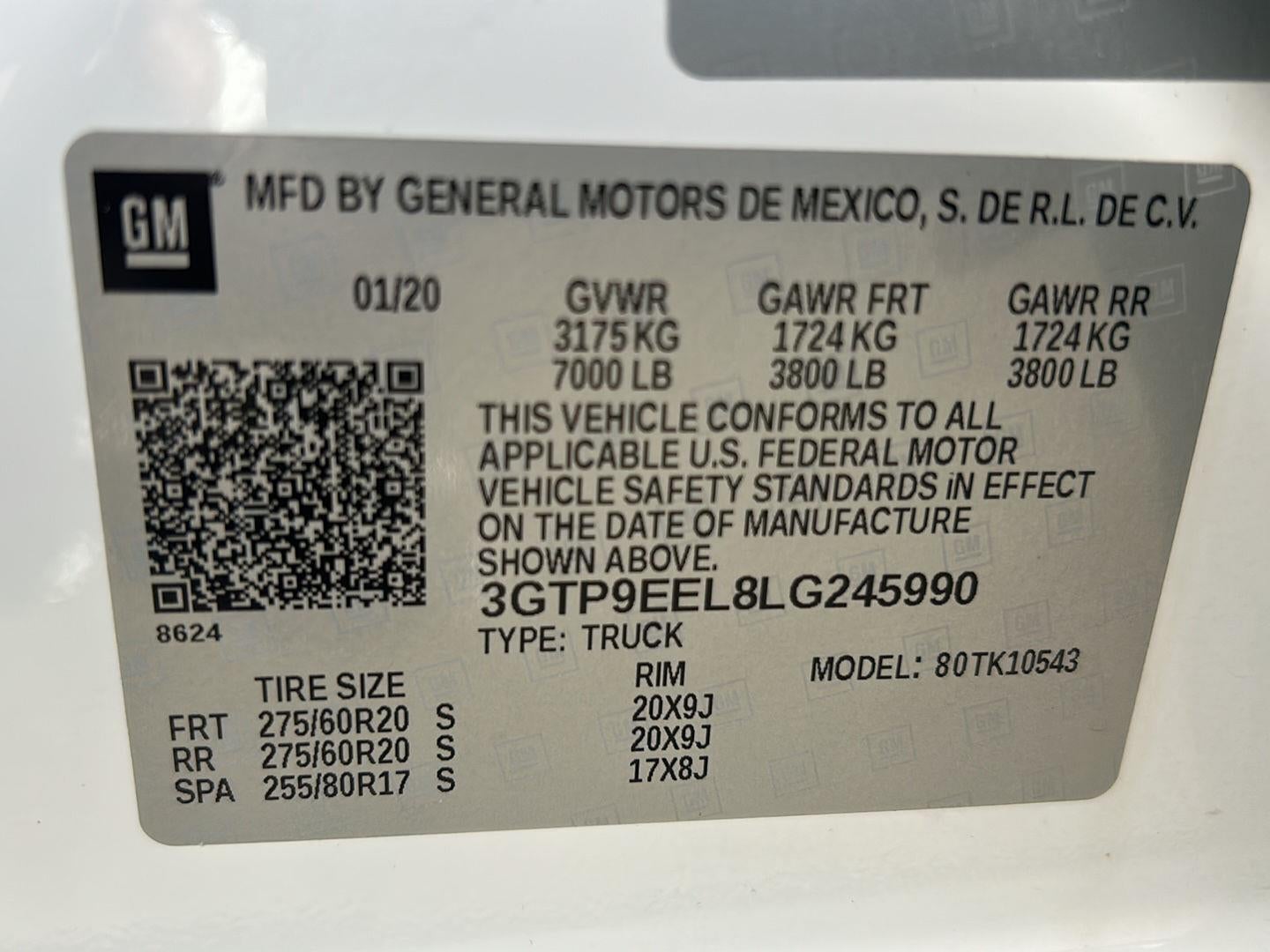 2020 GMC Sierra 1500 AT4