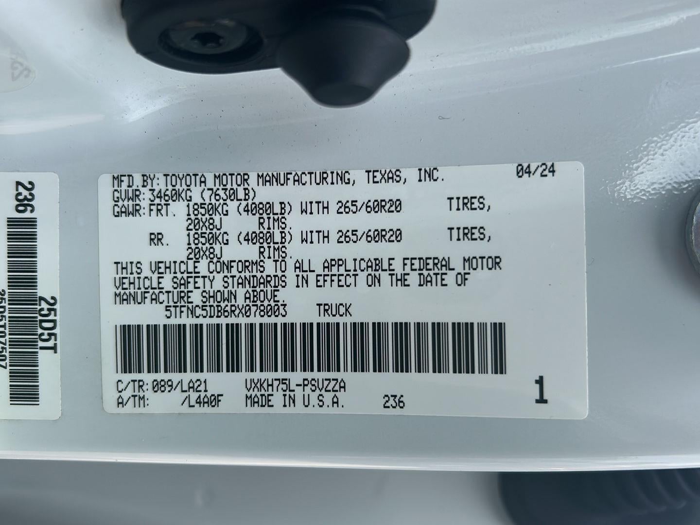 2024 Toyota Tundra Platinum HV