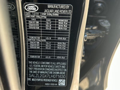 2020 LANDROVER RANGE SE