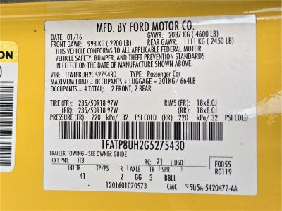 2016 Ford Mustang EcoBoost Premium