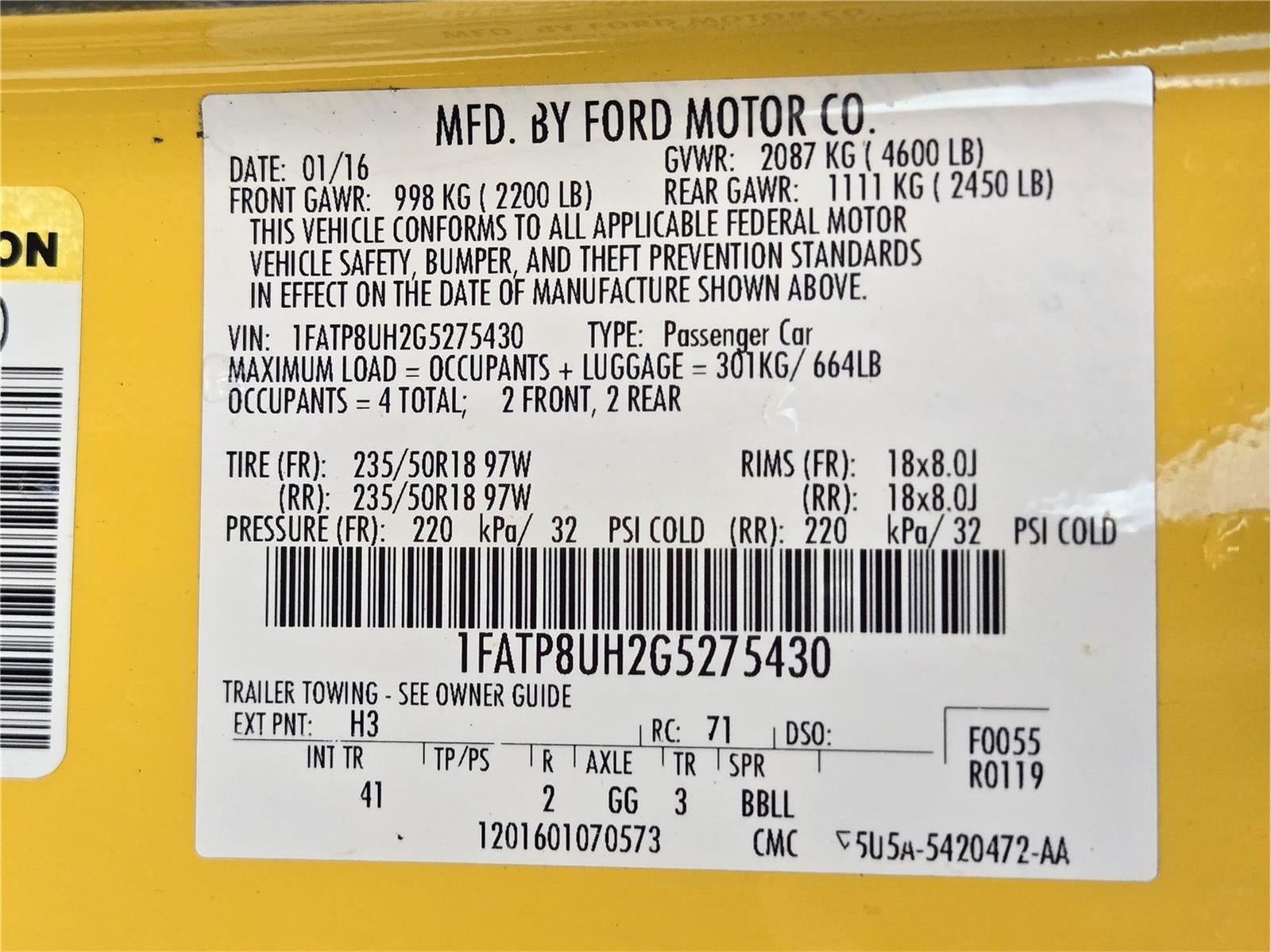 2016 Ford Mustang EcoBoost Premium