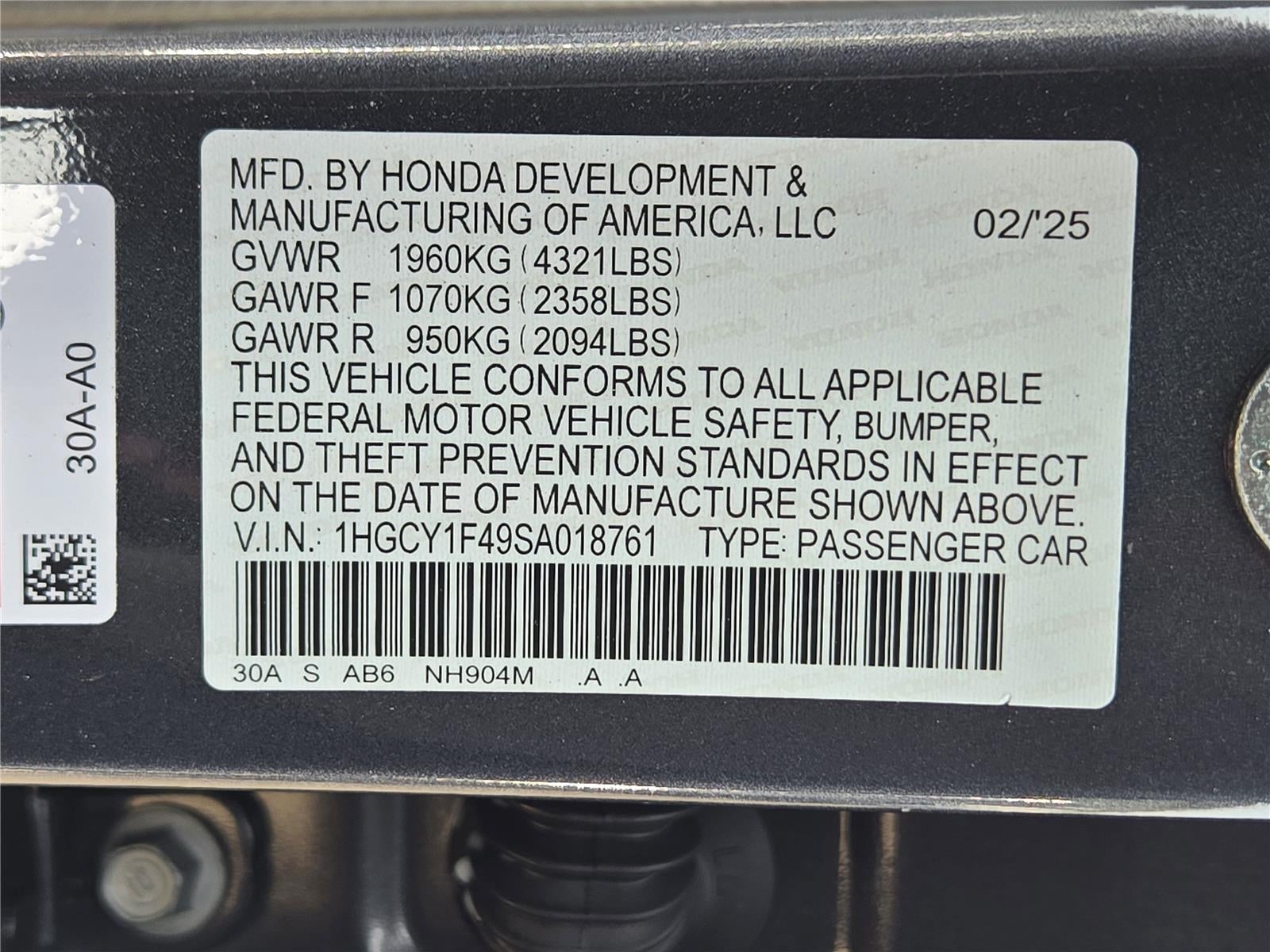 2025 Honda Accord Sedan SE