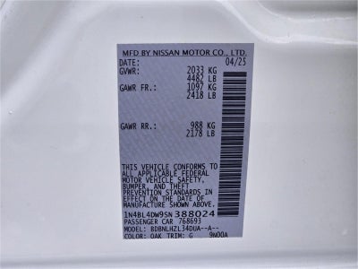 2025 Nissan Altima SV