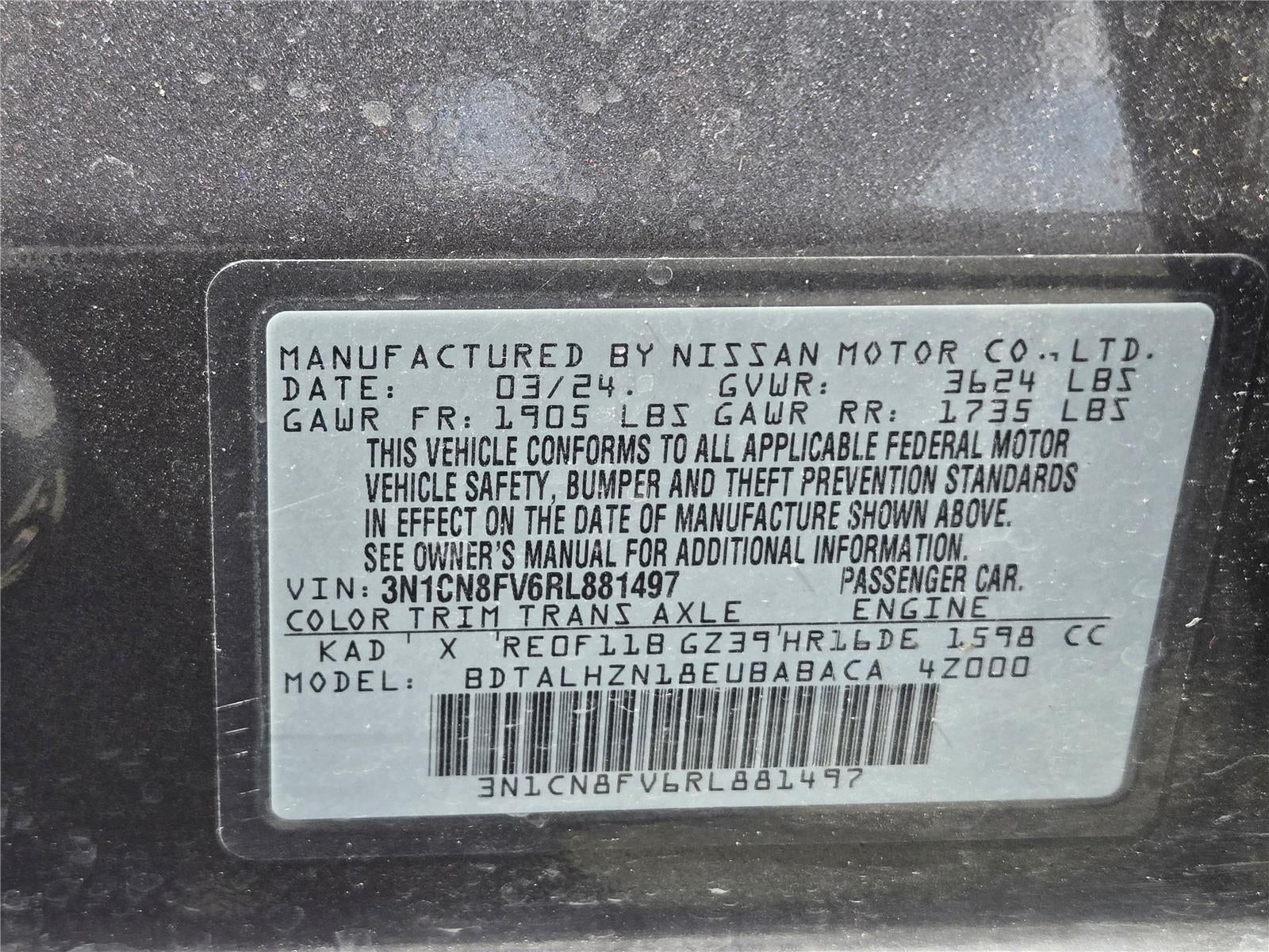 2024 Nissan Versa SR