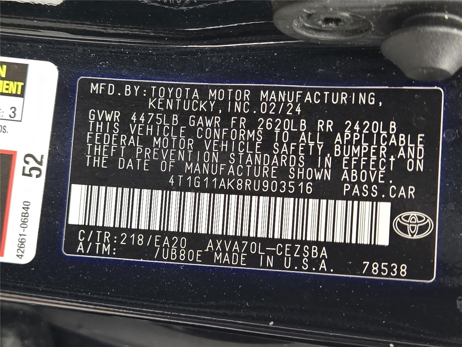 2024 Toyota Camry SE