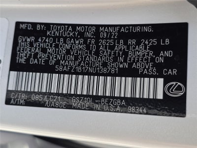 2022 Lexus ES ES 350 Ultra Luxury