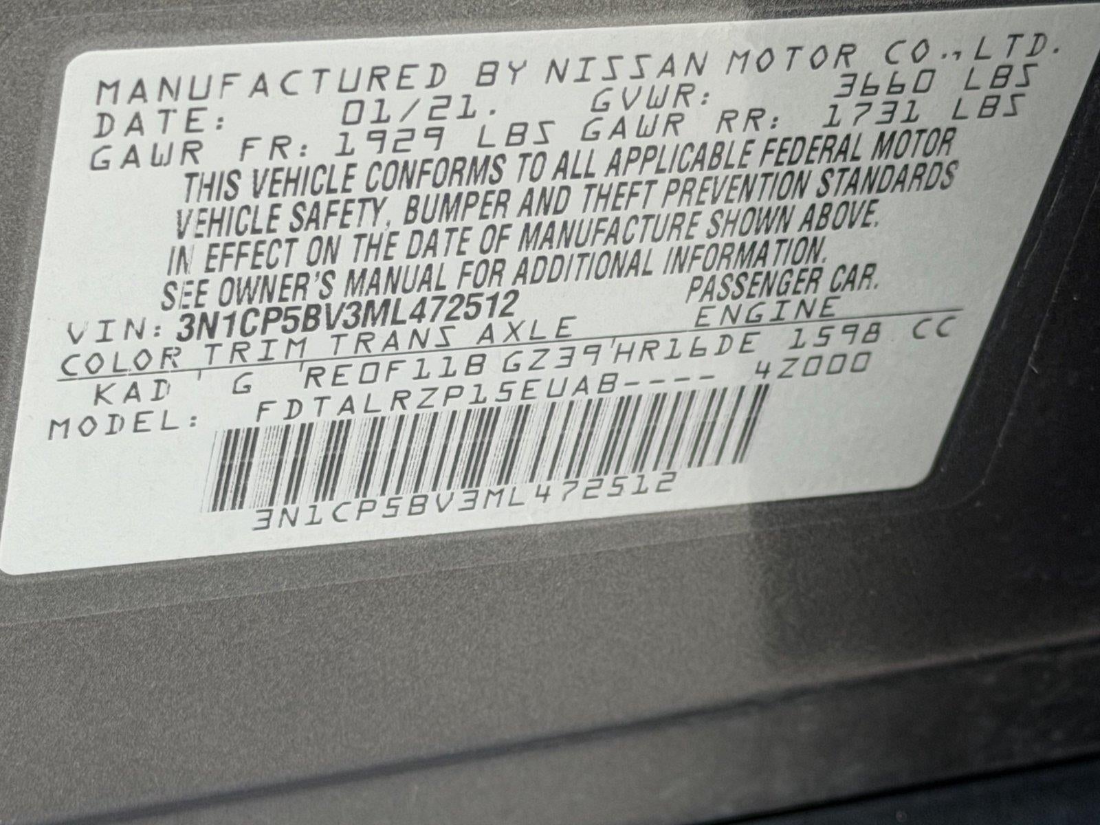 2021 Nissan KICKS S