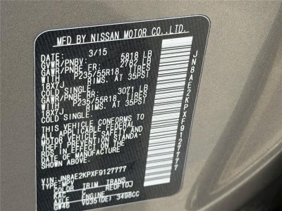 2015 Nissan Quest Platinum