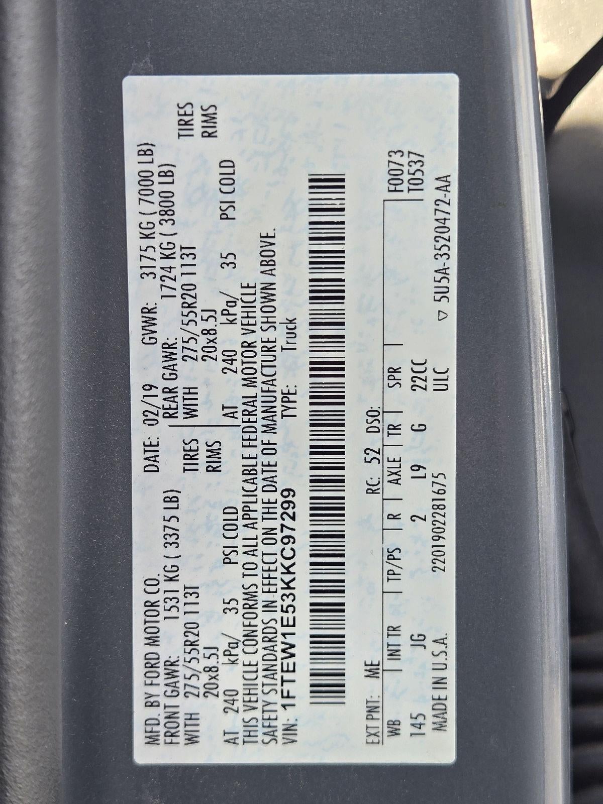 2019 Ford F-150 XL