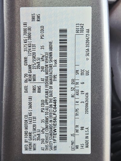 2020 Ford F-150 Platinum