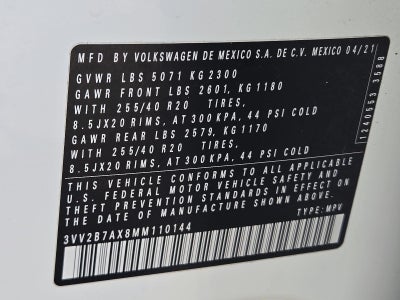 2021 Volkswagen Tiguan SE R-Line Black