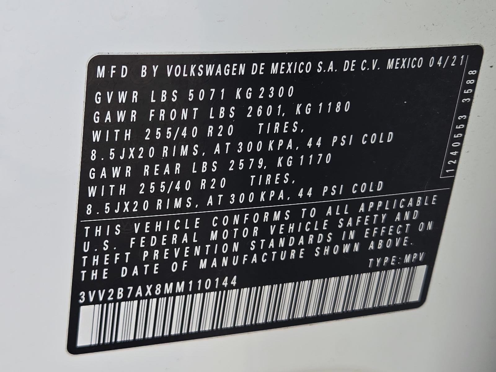 2021 Volkswagen Tiguan SE R-Line Black