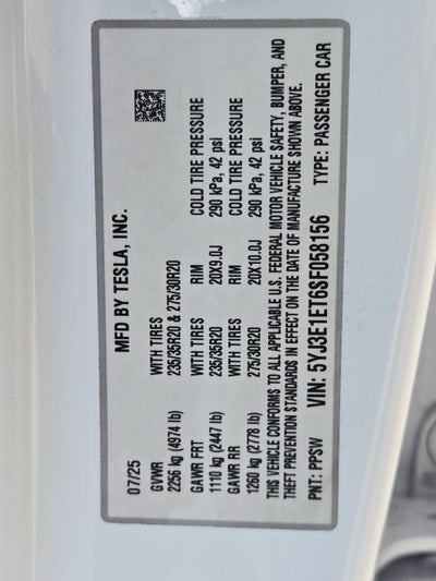 2025 Tesla Model 3 Performance