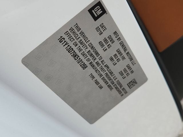 2019 Chevrolet Corvette Grand Sport 3LT