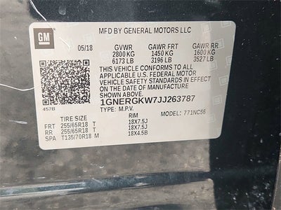 2018 Chevrolet Traverse LT Cloth w/1LT