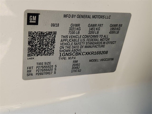 2019 Chevrolet Tahoe LT