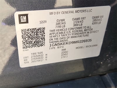 2021 Chevrolet Suburban RST