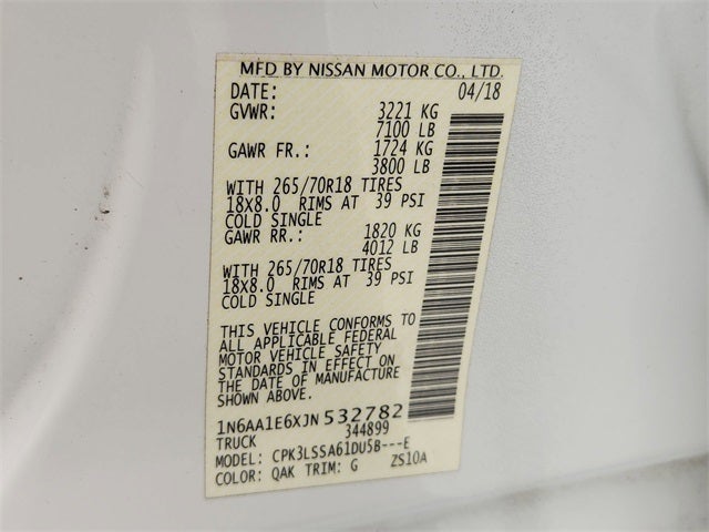 2018 Nissan Titan SV