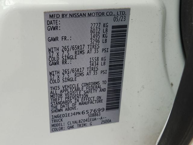 2023 Nissan Frontier SV