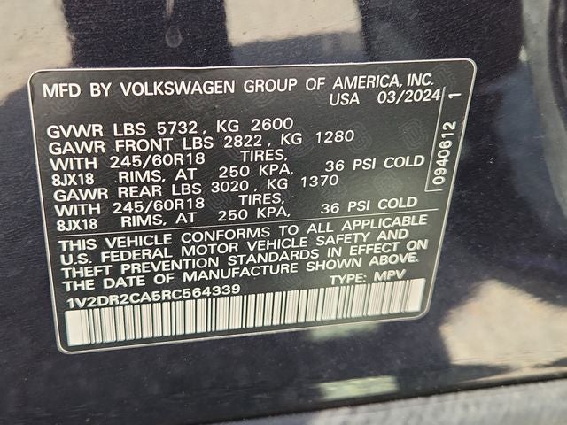 2024 Volkswagen Atlas 2.0T SE