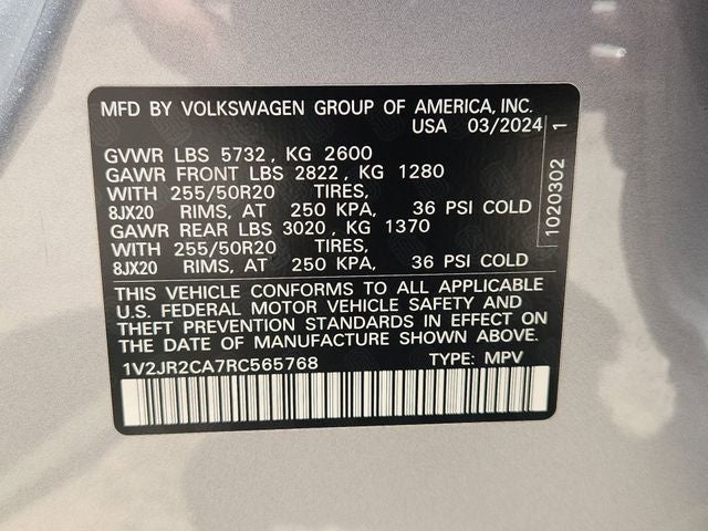 2024 Volkswagen Atlas 2.0T SE w/Technology