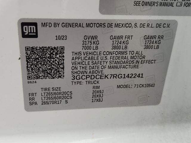 2024 Chevrolet Silverado 1500 Custom Trail Boss