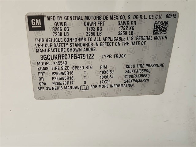 2015 Chevrolet Silverado 1500 LT LT2