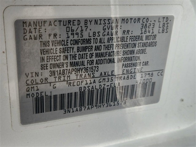 2017 Nissan Sentra SV