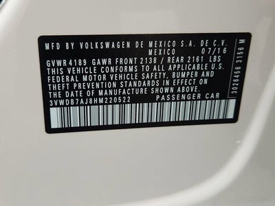2017 Volkswagen Jetta 1.4T SE