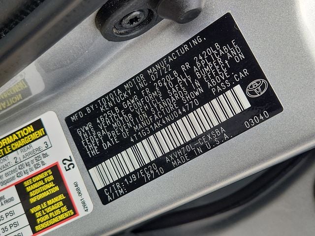 2022 Toyota Camry Hybrid Nightshade