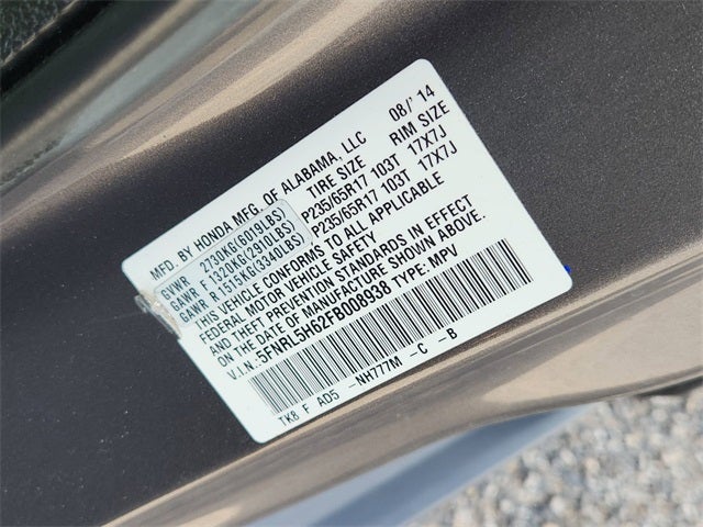 2015 Honda Odyssey EX-L