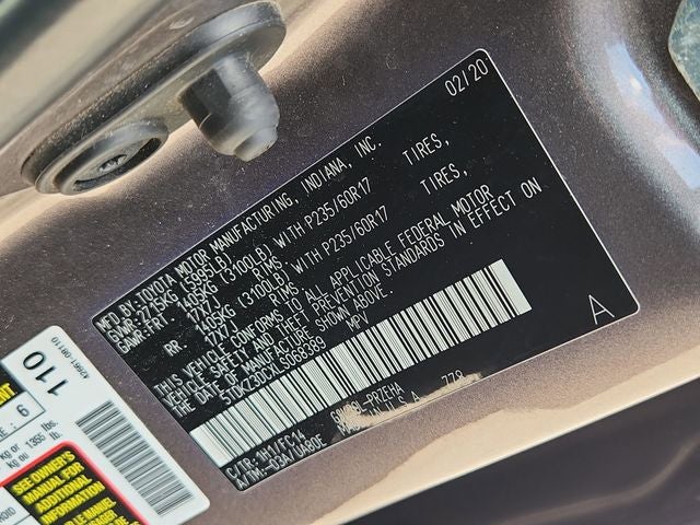 2020 Toyota Sienna LE 8 Passenger