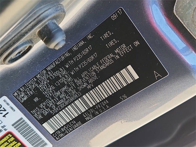 2017 Toyota Sienna L 7 Passenger