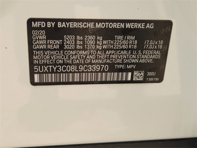 2020 BMW X3 sDrive30i