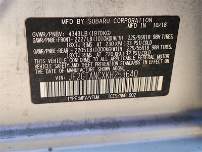 2019 Subaru Crosstrek 2.0i Limited